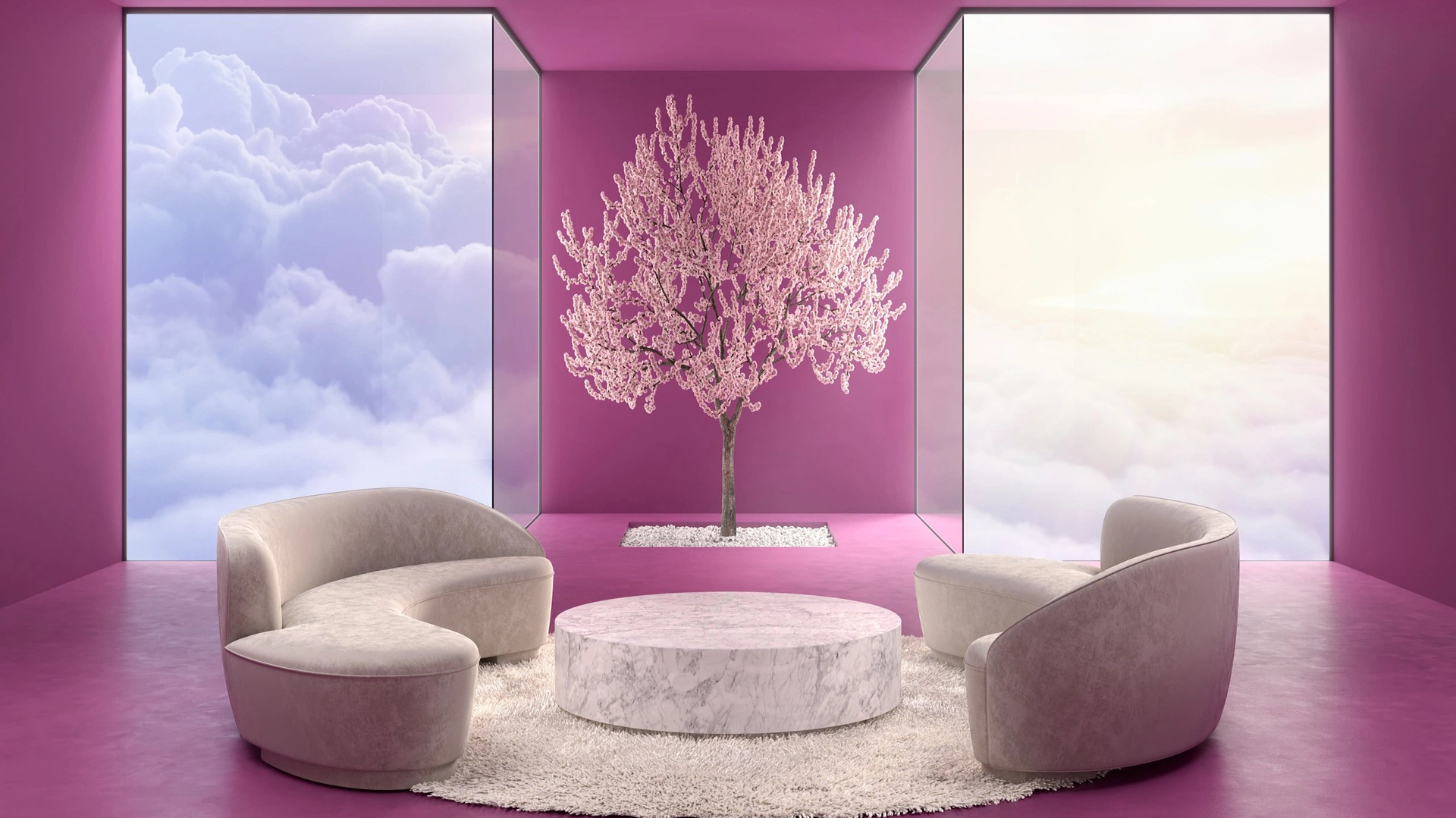 Růžová dekorativní omítka