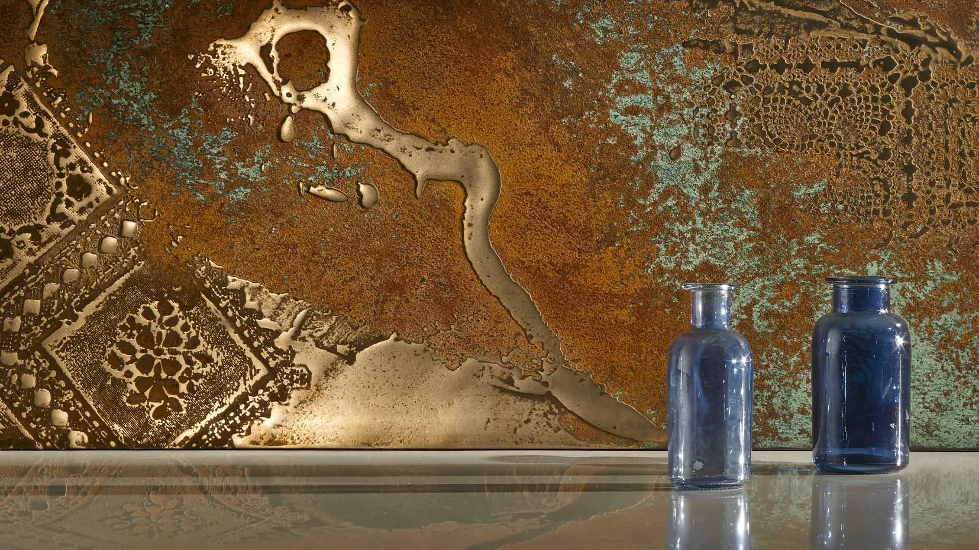 Dekorativní Stěrka s efektem kousků zlata