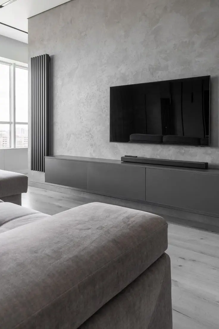 Betonová stěrka v interiérů'